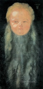  Boy Art - Portrait of a Boy with a Long Beard Albrecht Durer